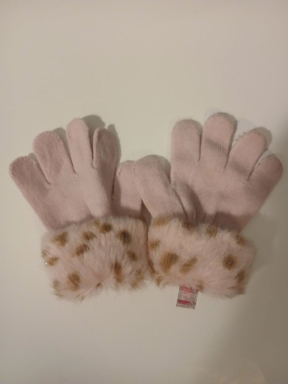 Toby 4-6x Girls Pink Sparkly Gloves